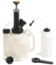 Pompa/Aparat pentru aerisit si schimbat lichidul de frana 4 litri + 1L recipient aspirare Quatros QS70142