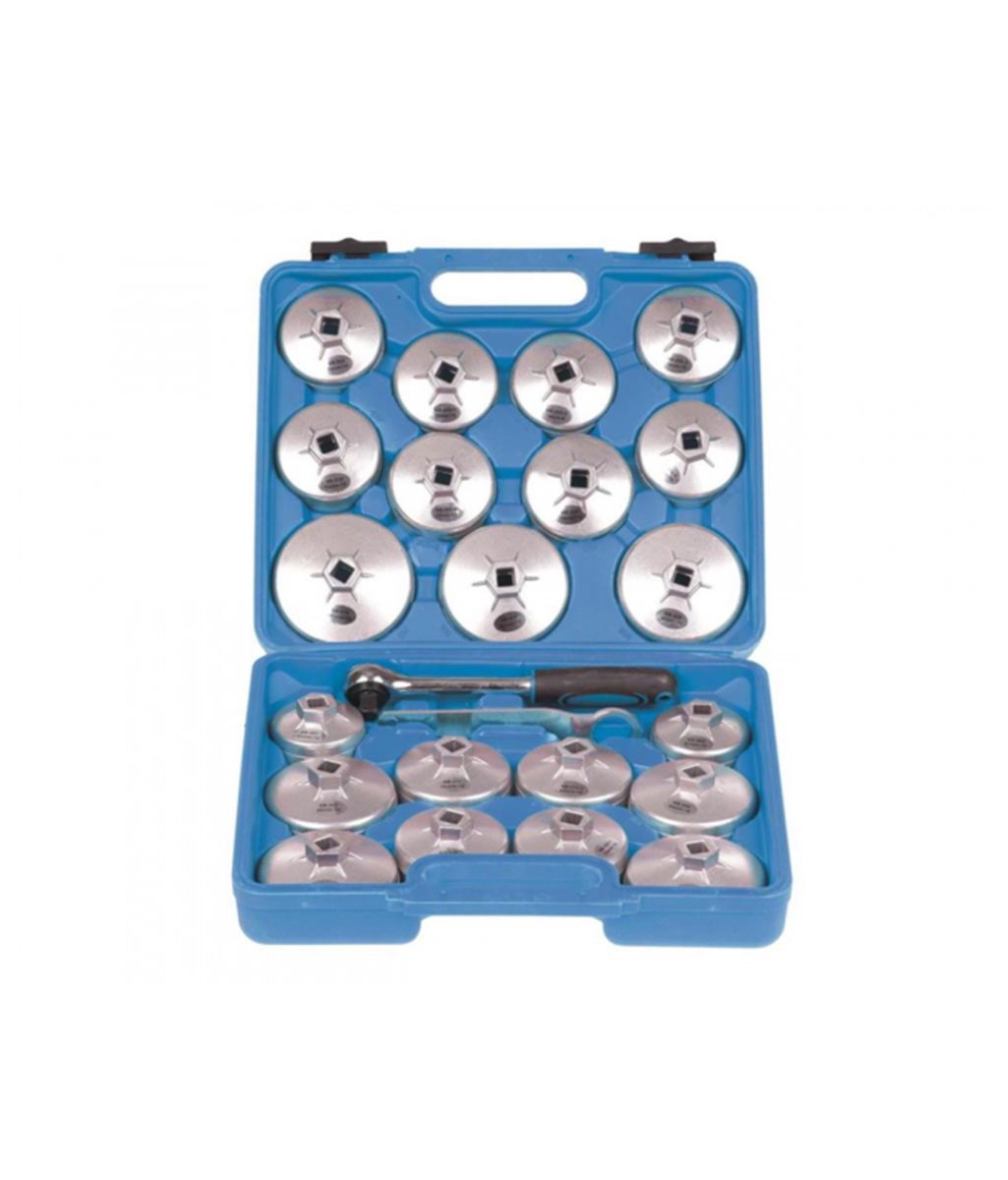 Trusa chei din aluminiu pentru filtre de ulei 23 piese Quatros QS64111 Trusa chei din aluminiu pentru filtre de ulei 23 piese Quatros QS64111