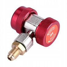 Cupla rapida cu robinet si adaptor pentru aparat clima R134A(rosie) Resser 07-1023 Cupla rapida cu robinet si adaptor pentru aparat clima R134A(rosie) Resser 07-1023
