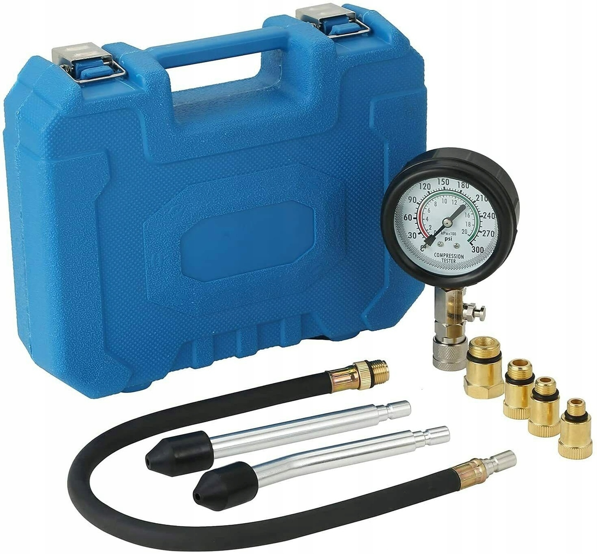 Tester compresie motoare benzina 8 piese Resser 07-1003 Tester compresie motoare benzina 8 piese Resser 07-1003