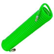 Furtun de aer comprimat spiralat 8X12mm - 10m Rock Force RF-1208-10Green Furtun de aer comprimat spiralat 8X12mm - 10m Rock Force RF-1208-10Green
