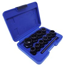 Set extractoare lungi pentru suruburi rupte/deteriorate 9-19mm 11 piese Silver Poland EX10753 Set extractoare lungi pentru suruburi rupte/deteriorate 9-19mm 11 piese Silver Poland EX10753