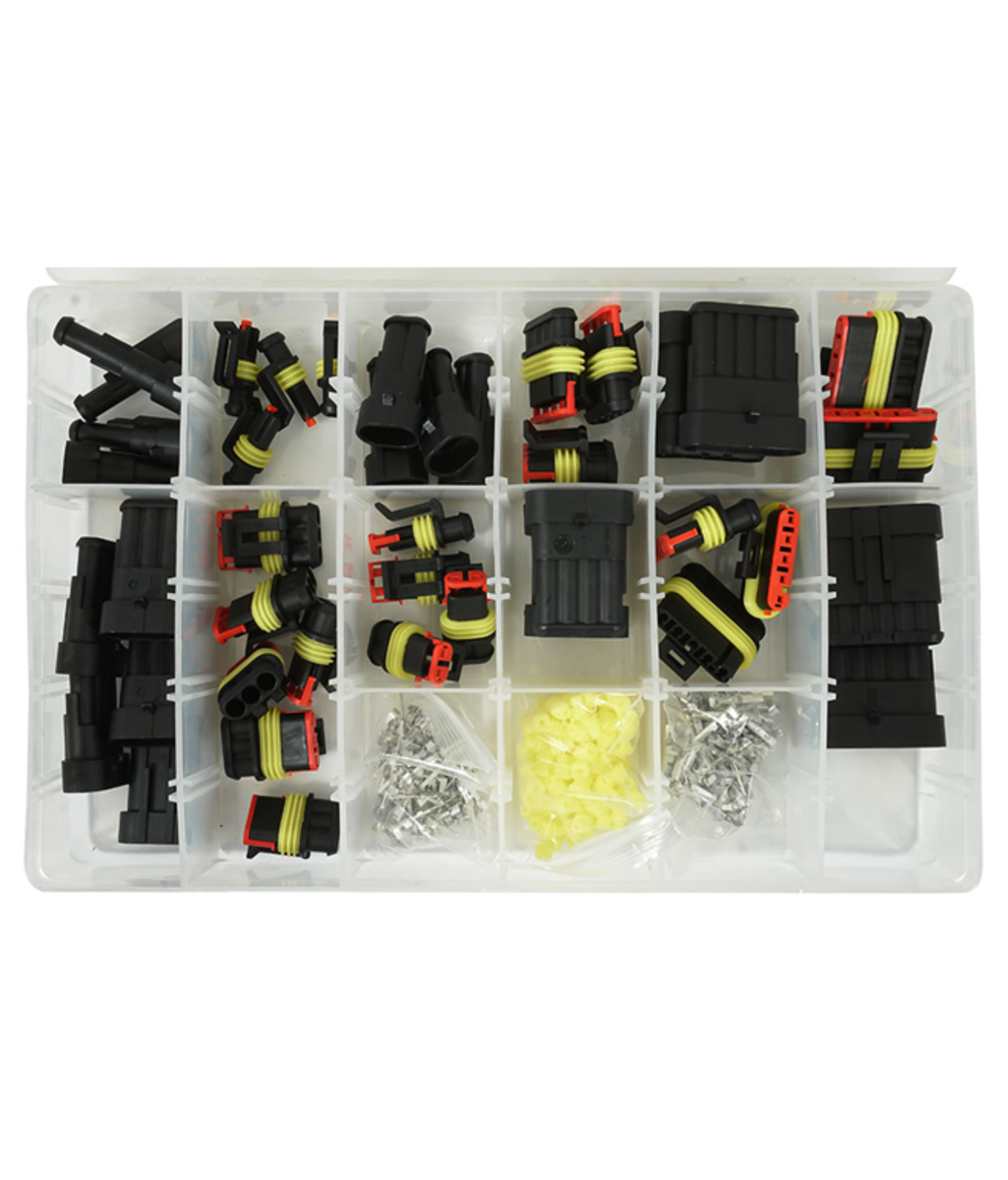 Trusa conectori pentru cabluri electrice 424 piese Verke V06745 Trusa conectori pentru cabluri electrice 424 piese Verke V06745