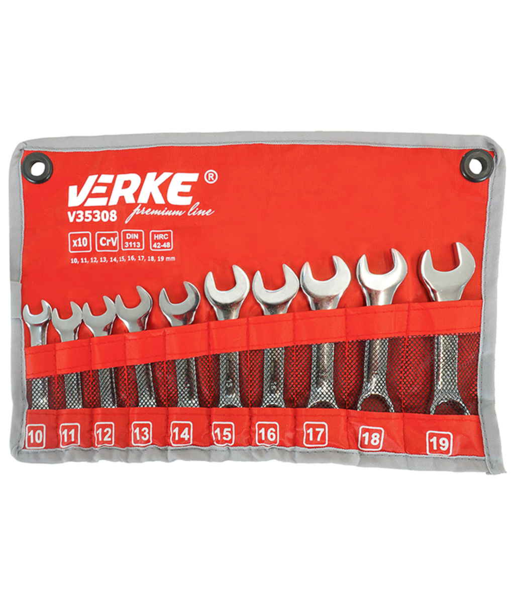 Mini chei combinate 10 - 19mm Verke Premium V35308 (10 piese) Mini chei combinate 10 - 19mm Verke Premium V35308 (10 piese)