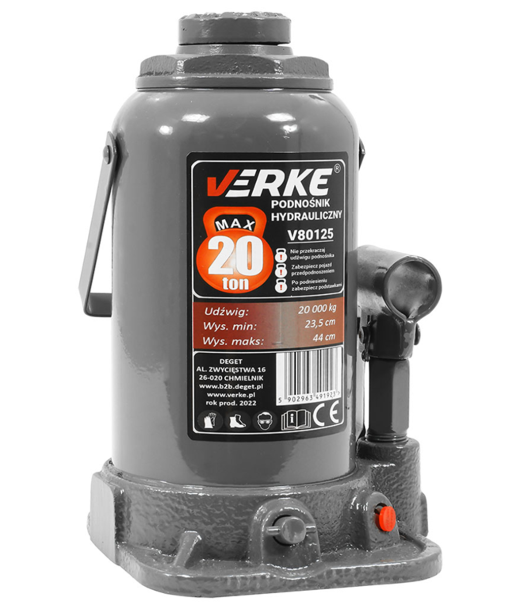 Cric hidraulic profesional tip butelie 20 tone Verke V80125 Cric hidraulic profesional tip butelie 20 tone Verke V80125