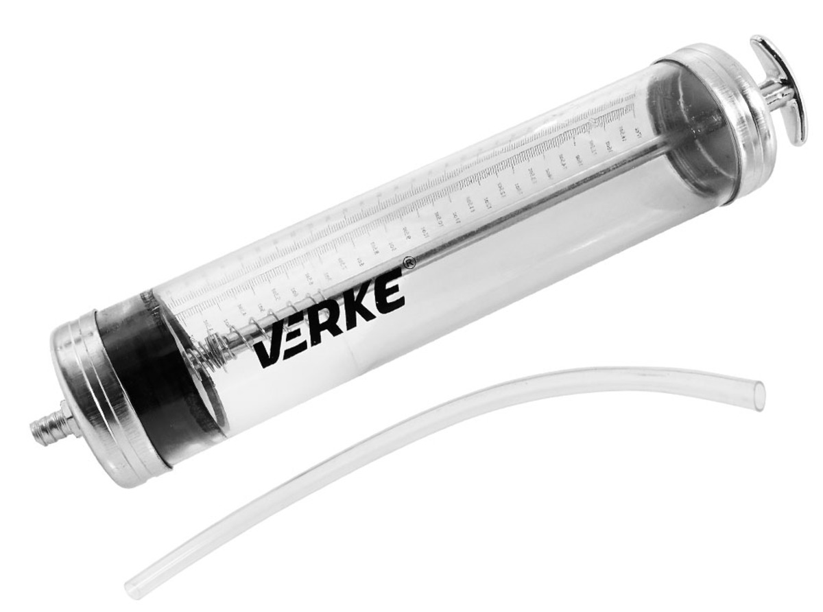 Pompa manuala gradata de transfer ulei/combustibil 500ml Verke V86336 Pompa manuala gradata de transfer ulei/combustibil 500ml Verke V86336