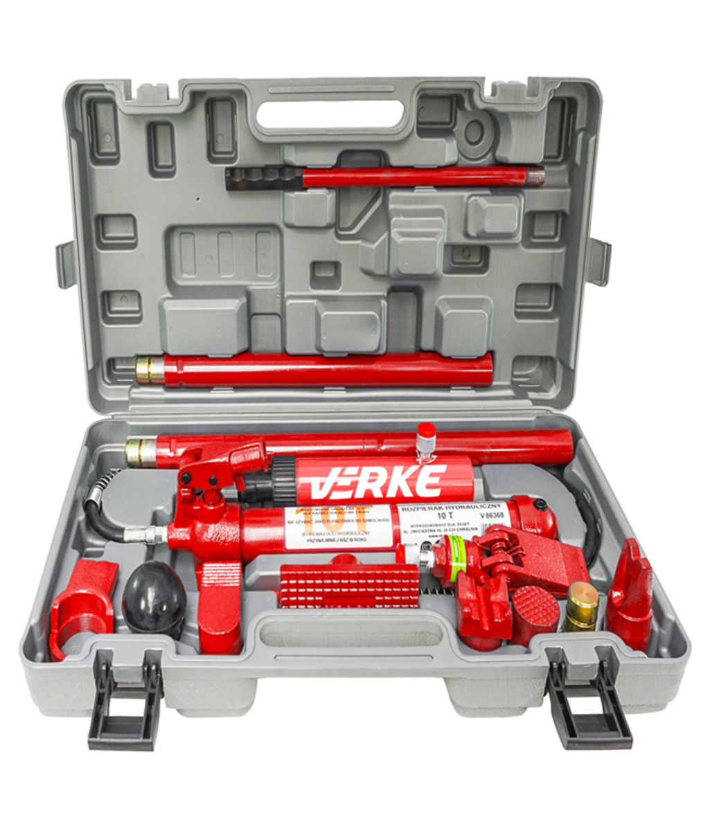 Trusa cu presa hidraulica de indreptat caroserii 10 Tone Verke V86368 Trusa cu presa hidraulica de indreptat caroserii 10 Tone Verke V86368