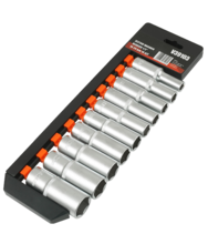 Set chei tubulare lungi din Crom-Vanadium 6 colturi 1/2" 10 - 24mm Verke V39103 Set chei tubulare lungi din Crom-Vanadium 6 colturi 1/2" 10 - 24mm Verke V39103