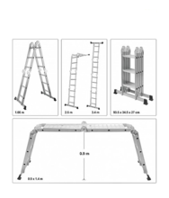 Scara multifunctionala otel/aluminiu 3.4m - 4X3 trepte VOREL 17704 Scara multifunctionala otel/aluminiu 3.4m - 4X3 trepte VOREL 17704