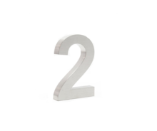 Cifra 3D din otel Steinless Steel 20 cm - Cifra 2 Cifra 3D din otel Steinless Steel 20 cm - Cifra 2