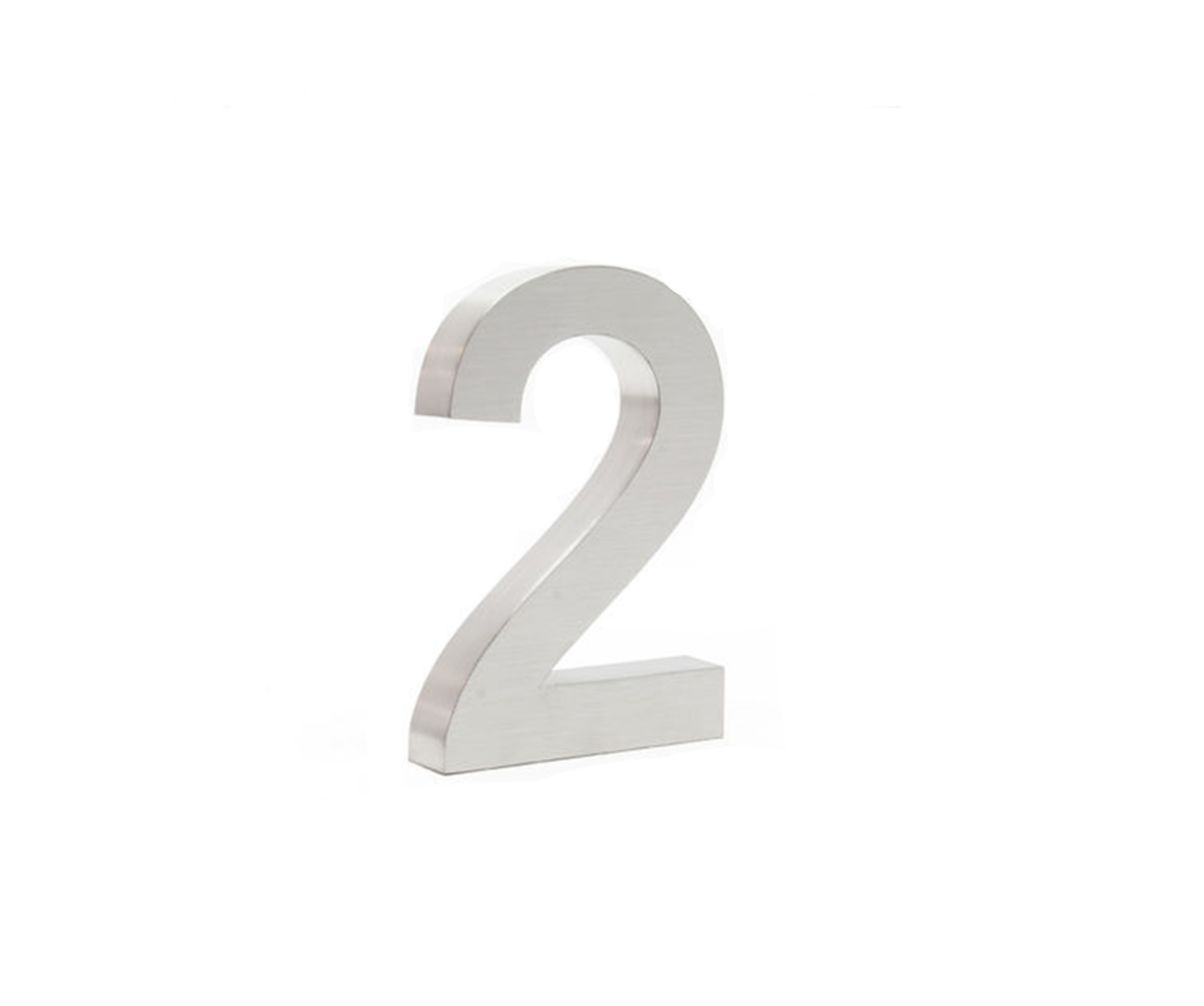 Cifra 3D din otel Steinless Steel 20 cm - Cifra 2