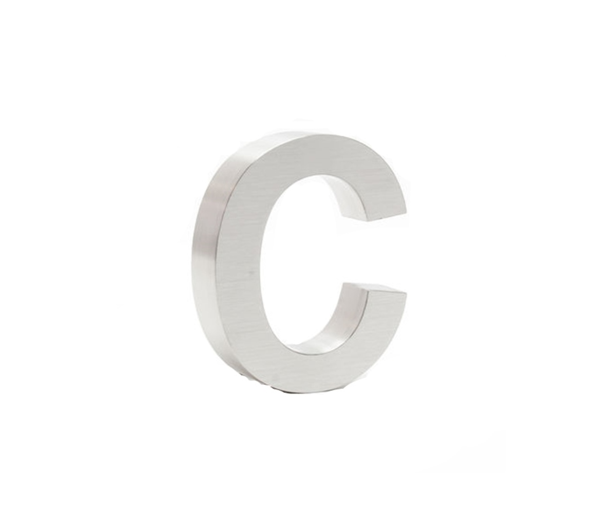 Litera 3D din otel Steinless Steel 20 cm - Litera C