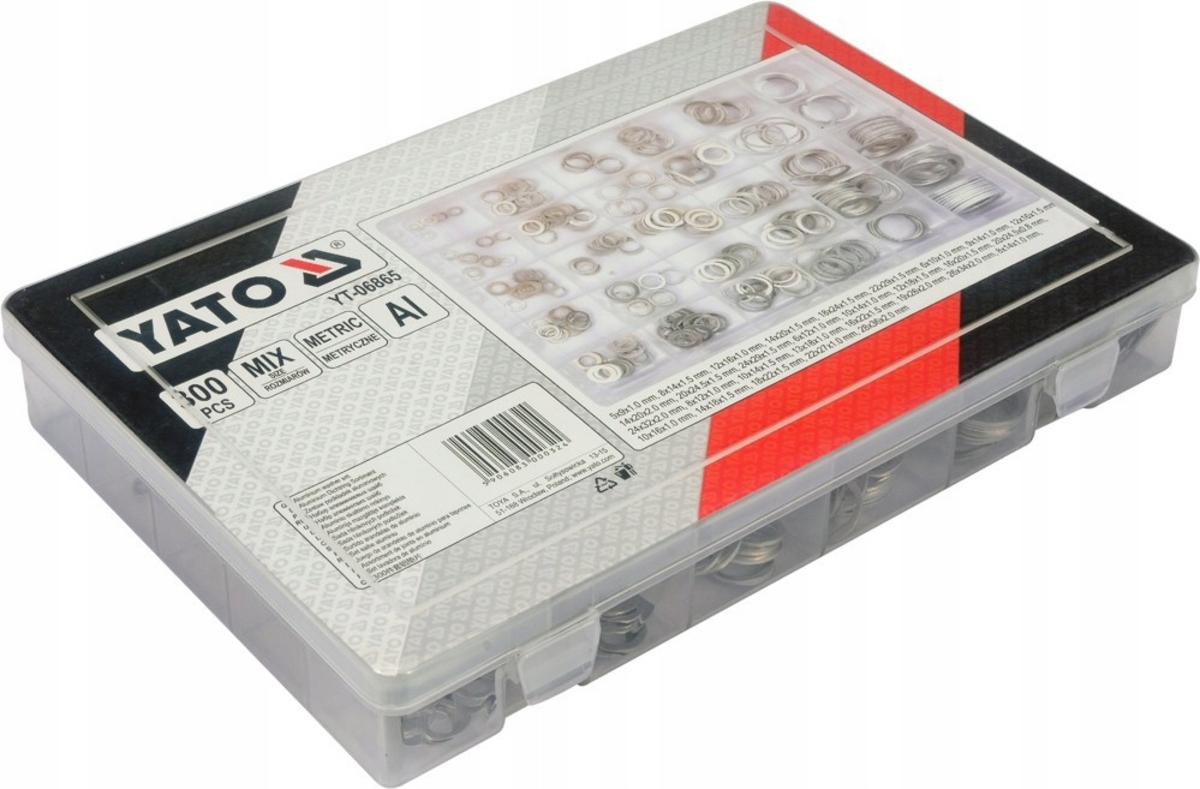 Set saibe din aluminiu 300 bucati YATO YT-06865 Set saibe din aluminiu 300 bucati YATO YT-06865