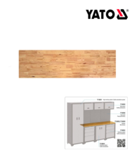 Blat de lucru modular de lemn 1980x457x22mm YATO YT-08939
