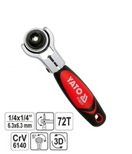 Antrenor clichet rabatabil 1/4" pentru tubulara S - 72 de dinti YATO YT-03311 Antrenor clichet rabatabil 1/4" pentru tubulara S - 72 de dinti YATO YT-03311