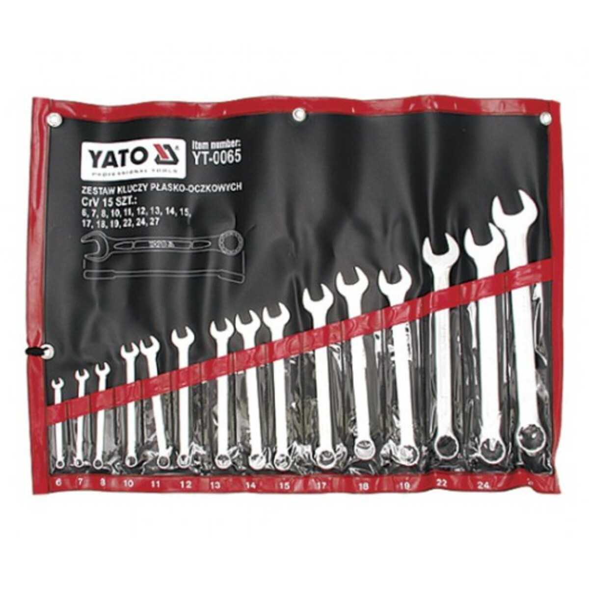 Set chei fixe Spanners 6 - 27mm YT-0065 YATO (15 piese)  Set chei fixe Spanners 6 - 27mm YT-0065 YATO (15 piese)