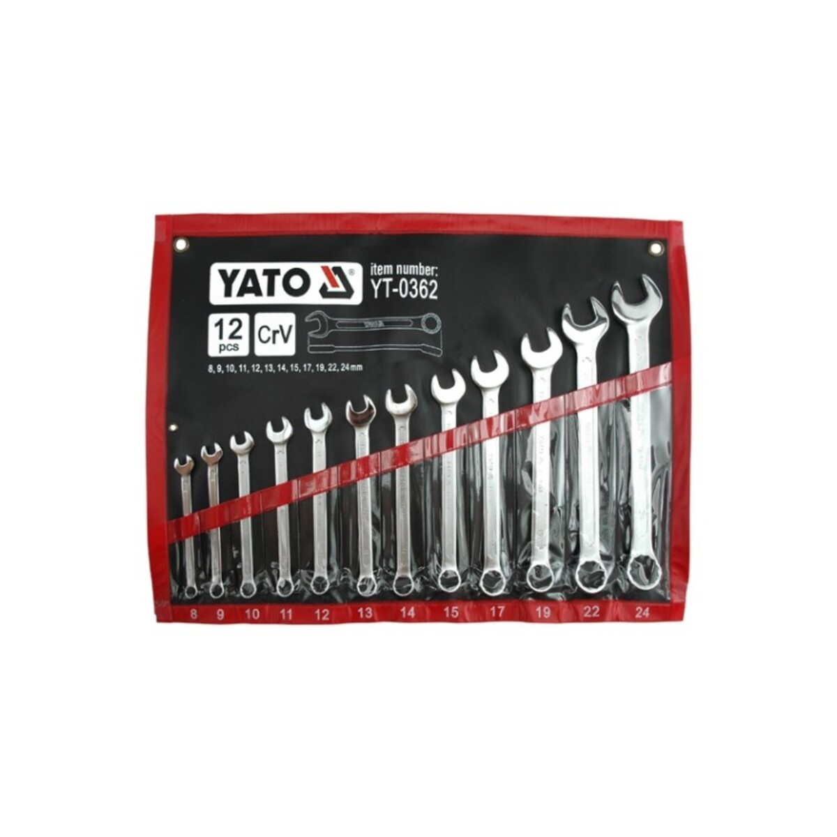 Set chei fixe Spanners 8-24mm YT-0362 YATO (12 piese)  Set chei fixe Spanners 8-24mm YT-0362 YATO (12 piese)