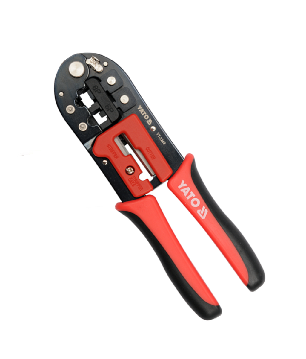 Cleste de sertizat conectori 6P/8P 200mm YATO YT-2243 Cleste de sertizat conectori 6P/8P 200mm YATO YT-2243