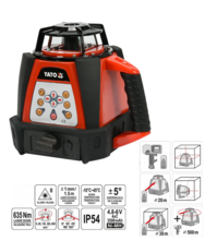 Nivela laser rotativa 30 metri YATO YT-30430 Nivela laser rotativa 30 metri YATO YT-30430
