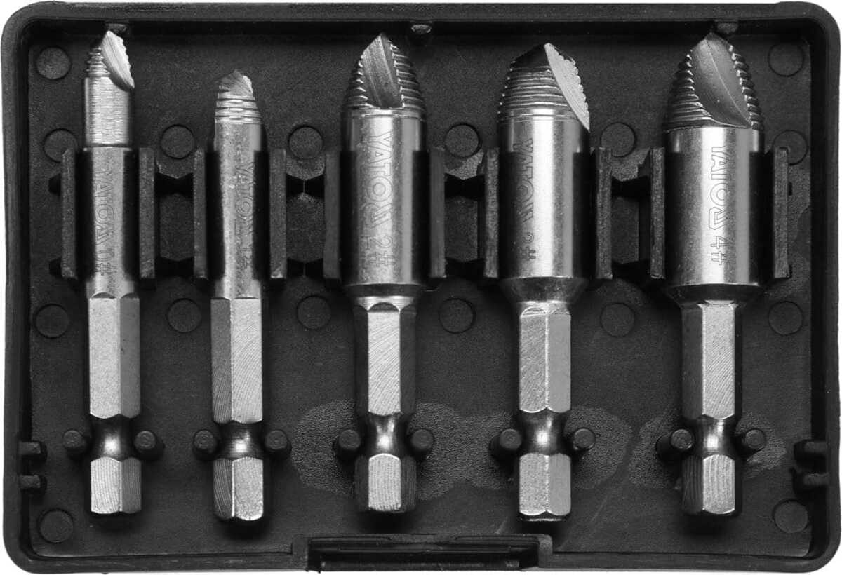 Set extractoare pentru suruburi rupte 5 buc YATO YT-06035