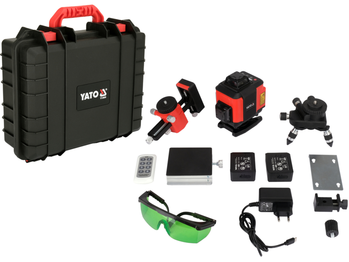 Laser verde 4D cu AUTOREGLARE - 16 linii - 30 metri / 3600mAh - 3.7V YATO YT-30424 Laser verde 4D cu AUTOREGLARE - 16 linii - 30 metri / 3600mAh - 3.7V YATO YT-30424