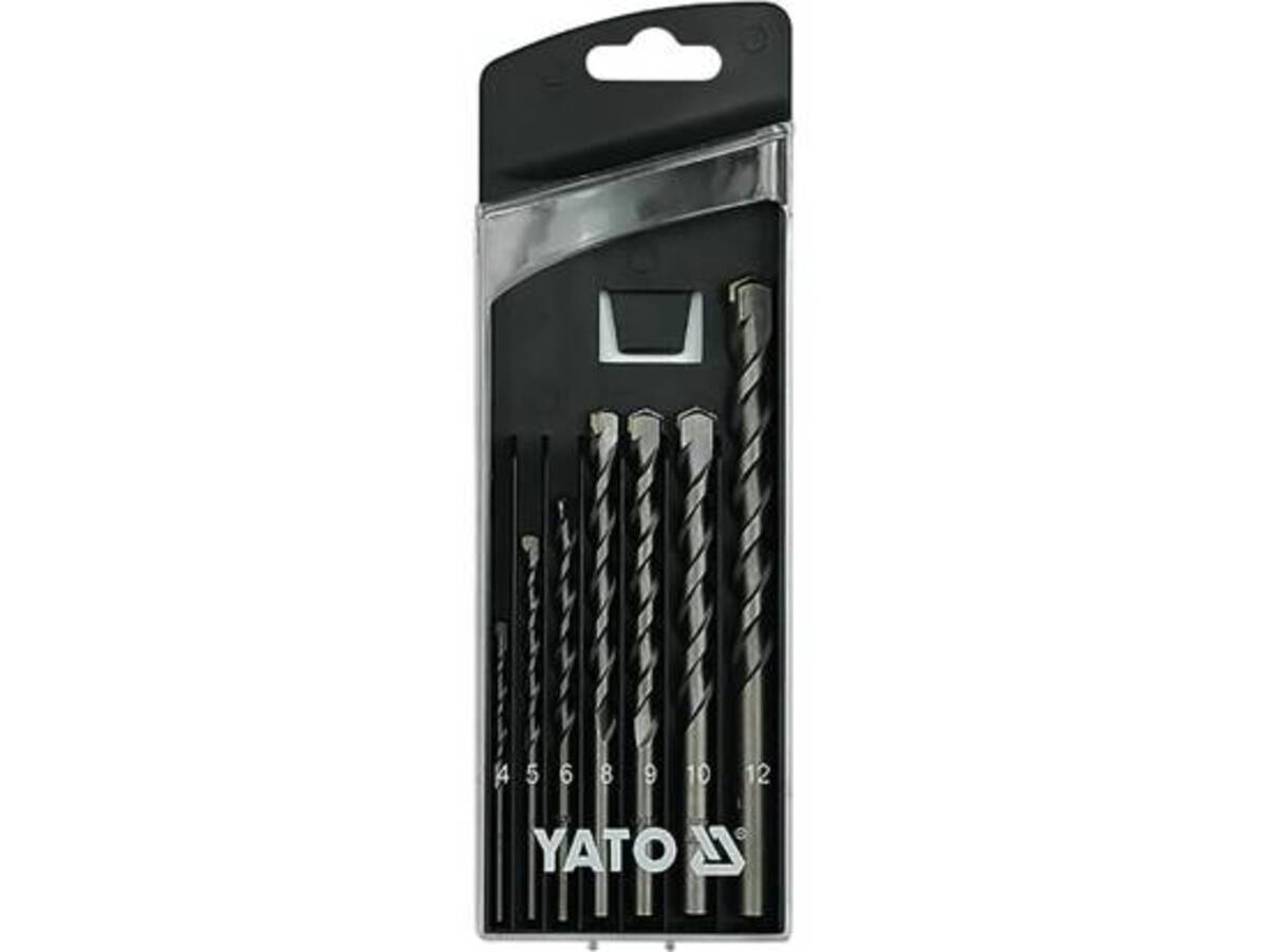 Set burghie pentru beton cilindrice 4-12mm - 7buc YATO YT-4390 Set burghie pentru beton cilindrice 4-12mm - 7buc YATO YT-4390