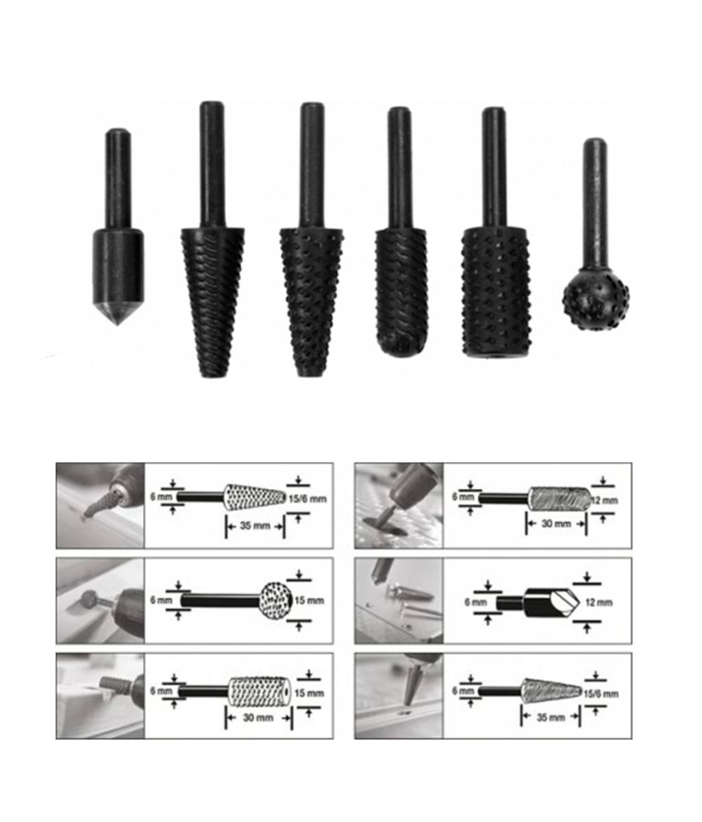 Set freze pentru metal sau lemn HSS 6 - 15mm YATO YT-61712