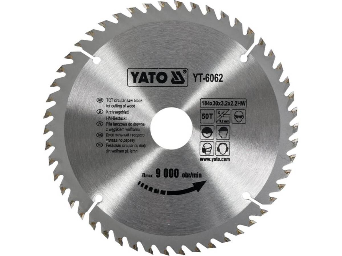 Disc debitare lemn 184x30x3.2mm 50 dinti Yato YT-6062