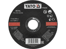 Disc pentru slefuit depresat 115x22x6mm YATO YT-6121 Disc pentru slefuit depresat 115x22x6mm YATO YT-6121