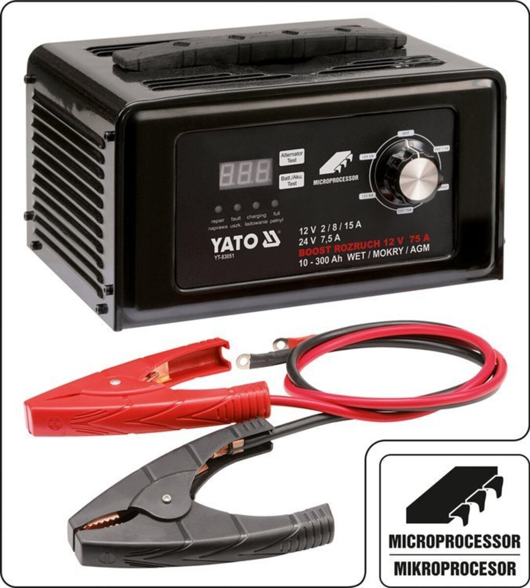 Redresor auto 12/24V - 15A / 300Ah YATO YT-83051 Redresor auto 12/24V - 15A / 300Ah YATO YT-83051