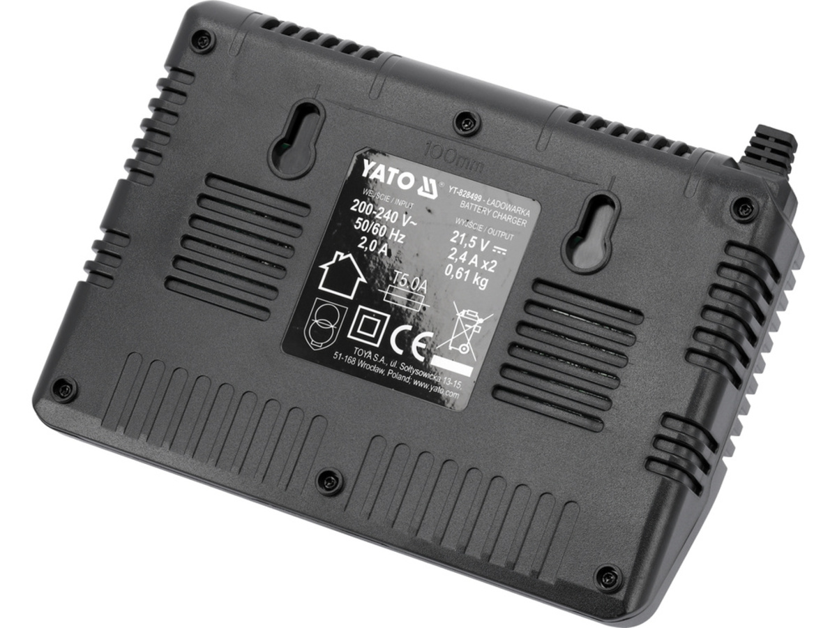 Incarcator dublu pentru acumulator Li-ion 18V 2.2A Yato YT-828499 Incarcator dublu pentru acumulator Li-ion 18V 2.2A Yato YT-828499