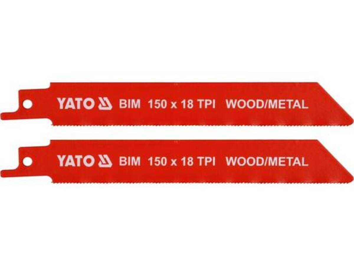 Set lame de rezerva pentru fierastrau sabie 150mm 18TPI 2 bucati Yato YT-39931 Set lame de rezerva pentru fierastrau sabie 150mm 18TPI 2 bucati Yato YT-39931