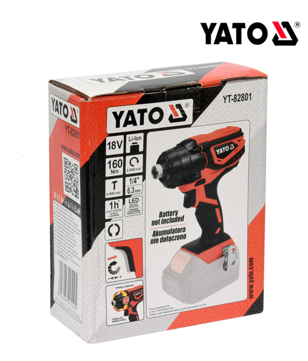 Masina de insurubat cu impact 1/4" - 150Nm / 18V - SOLO YATO YT-82801 Masina de insurubat cu impact 1/4" - 150Nm / 18V - SOLO YATO YT-82801