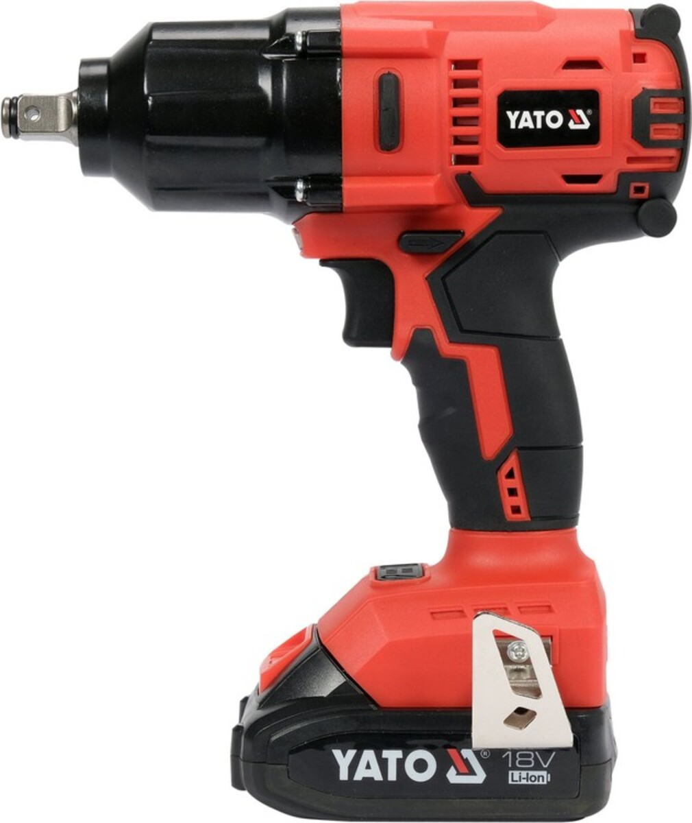 Pistol de impact 1/2" 700Nm cu 2 acumulatori Li-Ion 18V-3.0Ah si tubulare YATO YT-82807 Pistol de impact 1/2" 700Nm cu 2 acumulatori Li-Ion 18V-3.0Ah si tubulare YATO YT-82807
