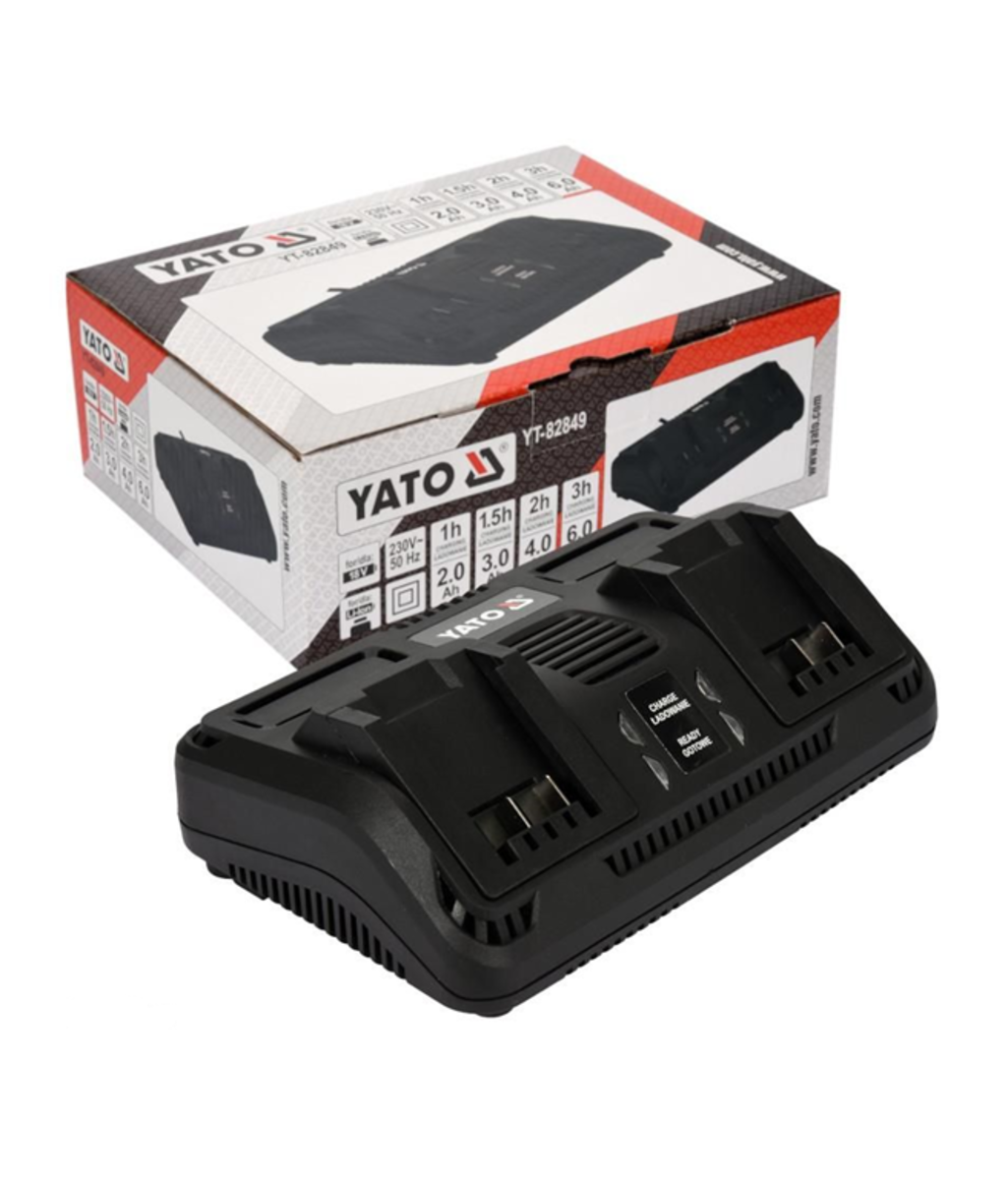 Incarcator dublu pentru acumulator Li-ion 18V Yato YT-82849 Incarcator dublu pentru acumulator Li-ion 18V Yato YT-82849