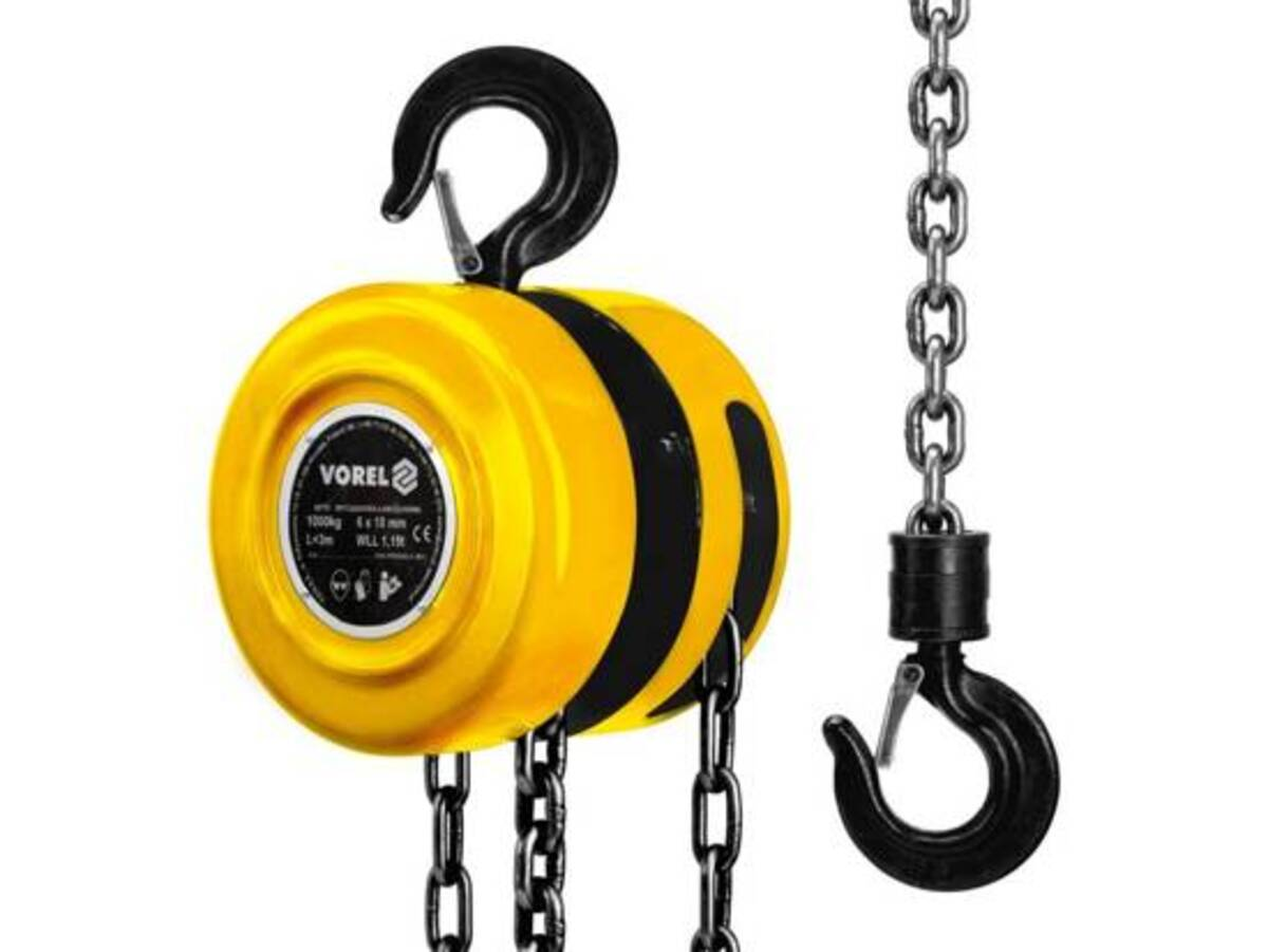 Palan/scripete manual cu lant 1000 Kg / 2.5 metri Vorel 80751 Palan/scripete manual cu lant 1000 Kg / 2.5 metri Vorel 80751