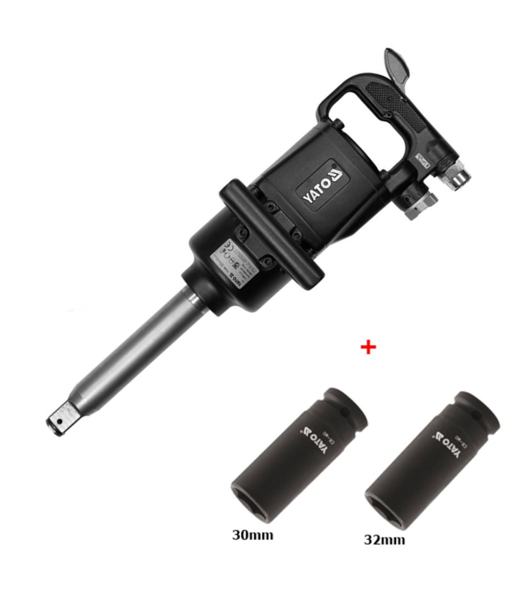 Pistol pneumatic 1" - 2.600Nm YATO YT-0960 + tubulare 1" 30mm/32mm YATO Pistol pneumatic 1" - 2.600Nm YATO YT-0960 + tubulare 1" 30mm/32mm YATO