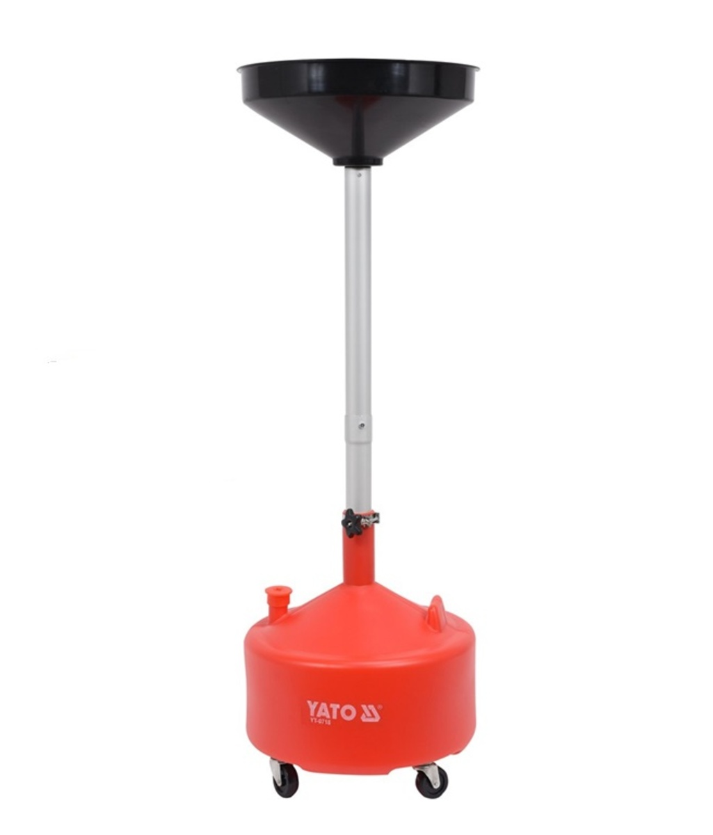 Bazin din plastic mobil pentru recuperare ulei uzat YATO YT-0718 Bazin din plastic mobil pentru recuperare ulei uzat YATO YT-0718