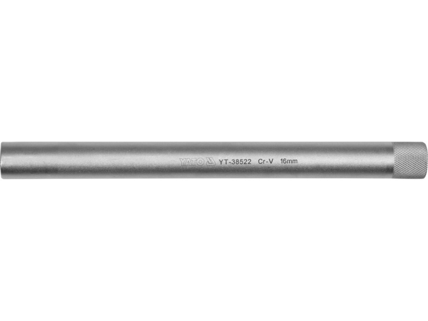 Cheie tubulara pentru bujii extra lunga cu cap magnetic 3/8" 16mm in 12 colturi Yato YT-38522