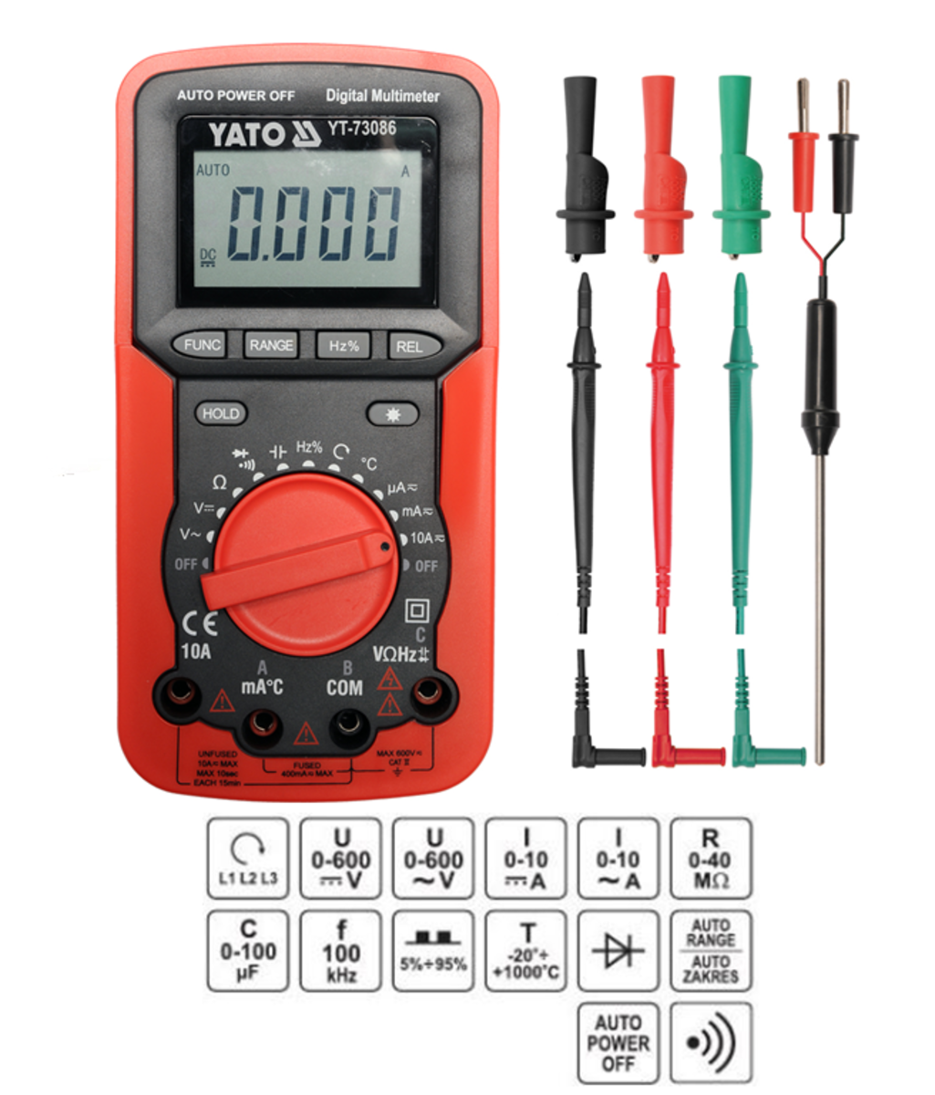 Multimetru digital universal YT-73086 YATO