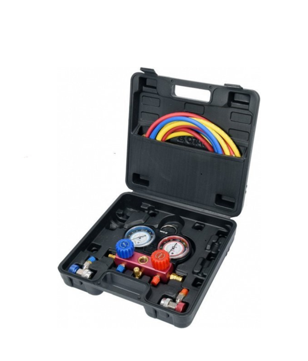 Set tester aer conditionat R-134a 6 Piese YATO YT-72990 Set tester aer conditionat R-134a 6 Piese YATO YT-72990