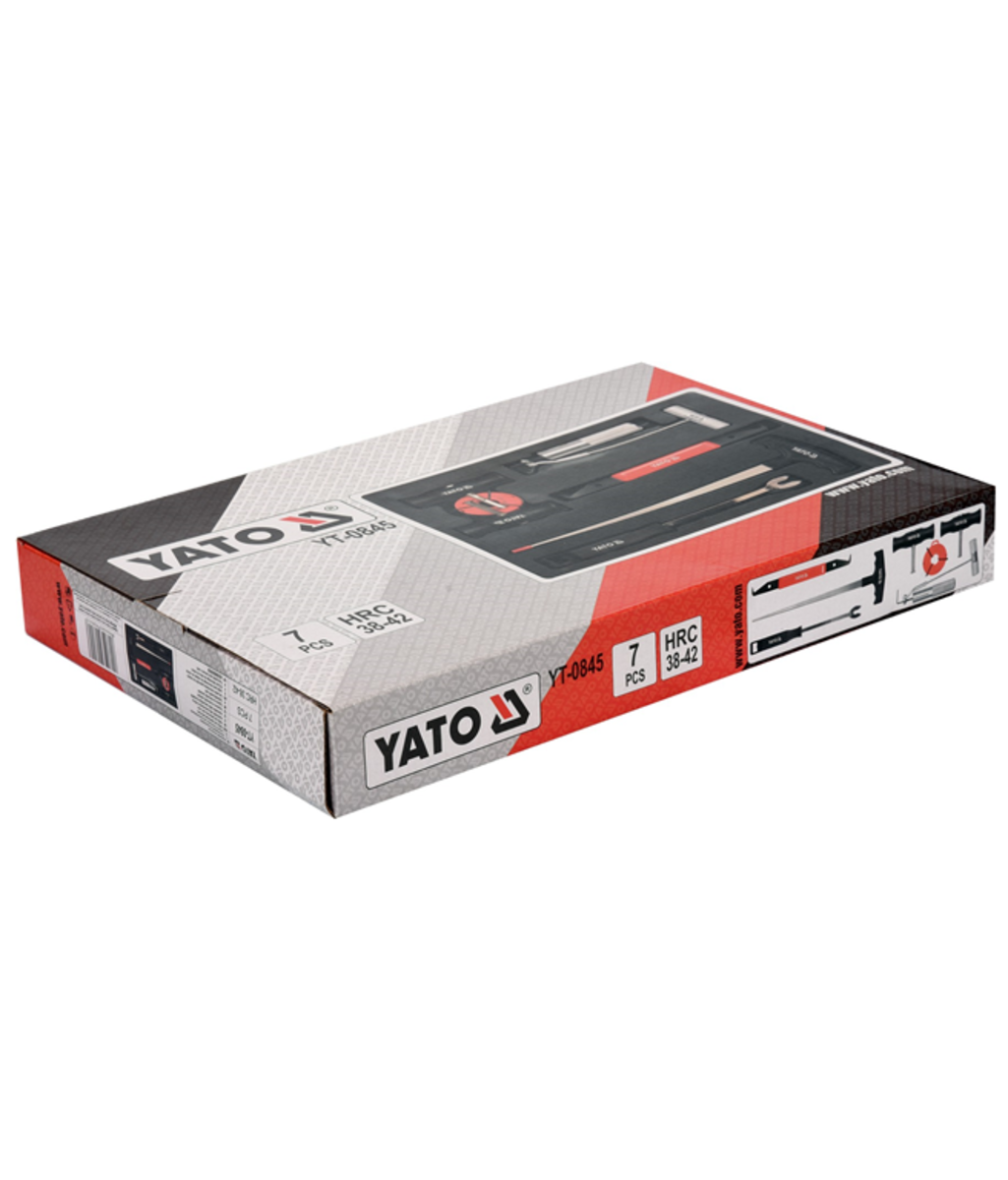 Set dispozitiv pentru demontat geamuri auto 7 buc YATO YT-0845 Set dispozitiv pentru demontat geamuri auto 7 buc YATO YT-0845