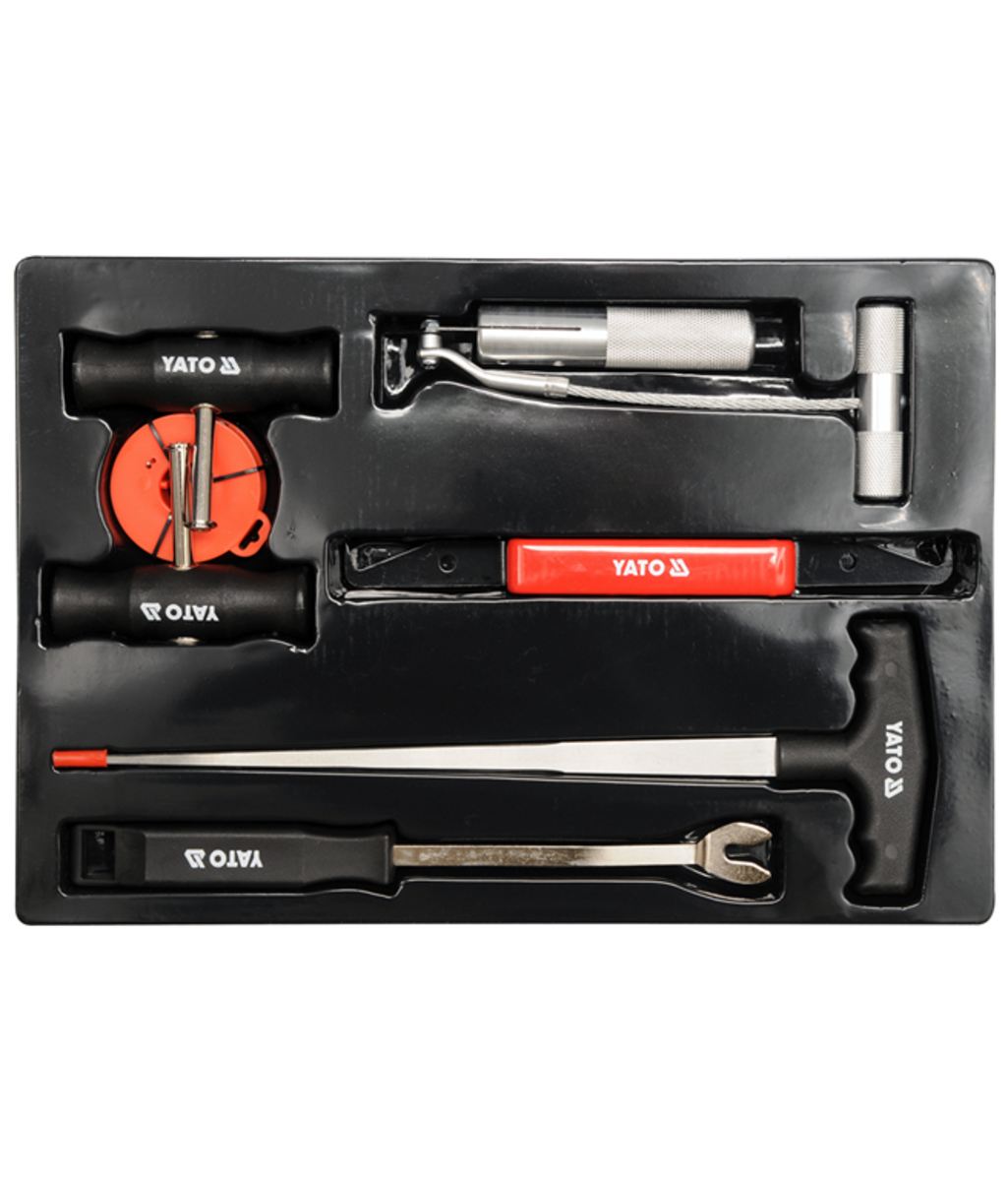 Set dispozitiv pentru demontat geamuri auto 7 buc YATO YT-0845 Set dispozitiv pentru demontat geamuri auto 7 buc YATO YT-0845