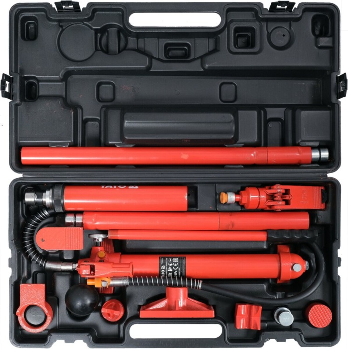 Trusa cu presa hidraulica de indreptat caroserii 10 Tone YATO YT-55503 Trusa cu presa hidraulica de indreptat caroserii 10 Tone YATO YT-55503