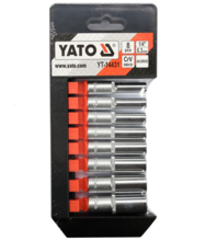 Set chei tubulare lungi din Crom-Vanadium 1/4" 5.5 - 13mm Yato YT-14431 Set chei tubulare lungi din Crom-Vanadium 1/4" 5.5 - 13mm Yato YT-14431