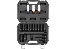 Trusa tubulare de impact 1/2" lungi + accesorii 10 - 24mm YATO YT-10566 Trusa tubulare de impact 1/2" lungi + accesorii 10 - 24mm YATO YT-10566