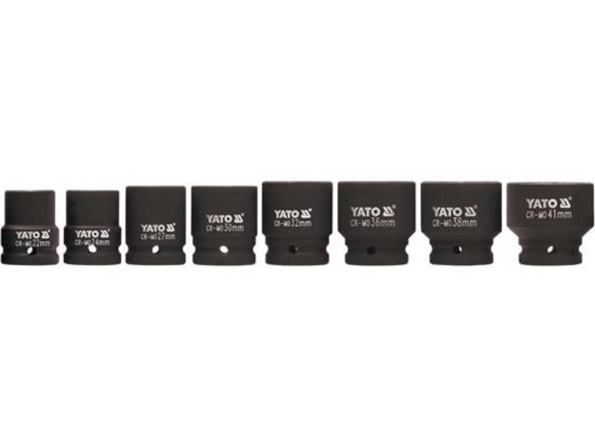 Set chei tubulare de impact 3/4” - 22-41mm -8buc YATO YT-1115 Set chei tubulare de impact 3/4” - 22-41mm -8buc YATO YT-1115